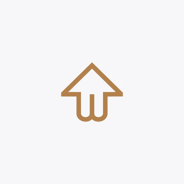 Γράμμα House Λογότυπο Διάνυσμα Εικονίδιο Απόθεμα Εικονογράφηση — Διανυσματικό Αρχείο