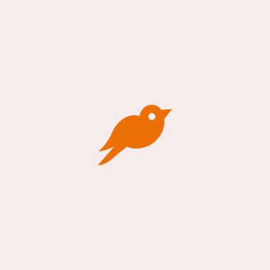 Kuş logo vektör simgesi Stok İllüstrasyonu