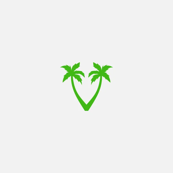 Icono Vector Palm Logo Stock Illustration — Vector de stock