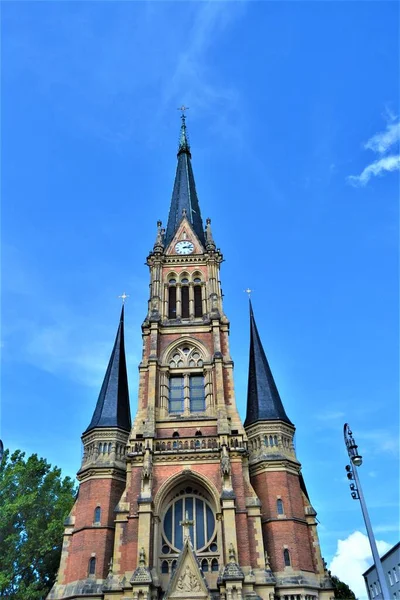 Iglesia Petri Chemnitz Theaterplatz Iglesia San Petri Chemnitz Alemania Con — Foto de Stock