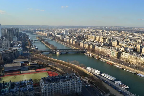 Vista Ciudad París Desde Torre Eiffel Vista Panorámica Ciudad París —  Fotos de Stock