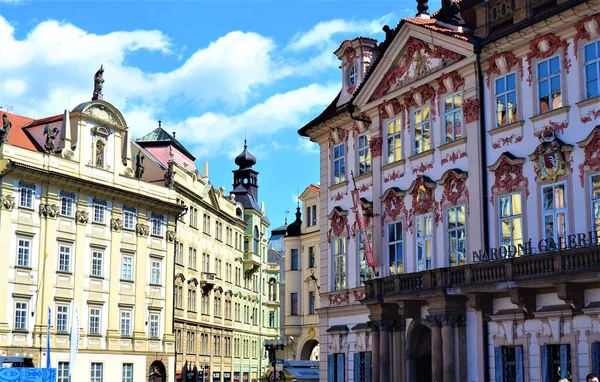 Prag City Deki Antik Tarihi Binalar Çek Cumhuriyeti — Stok fotoğraf