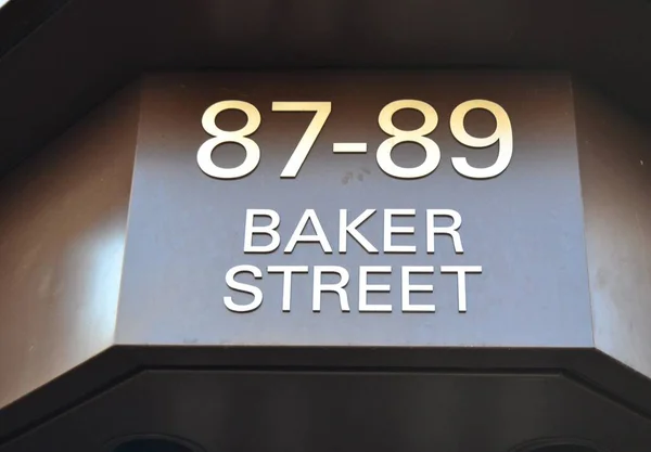 Baker Street Famous Character Σέρλοκ Χολμς Street England Λονδίνο Ηνωμένο — Φωτογραφία Αρχείου