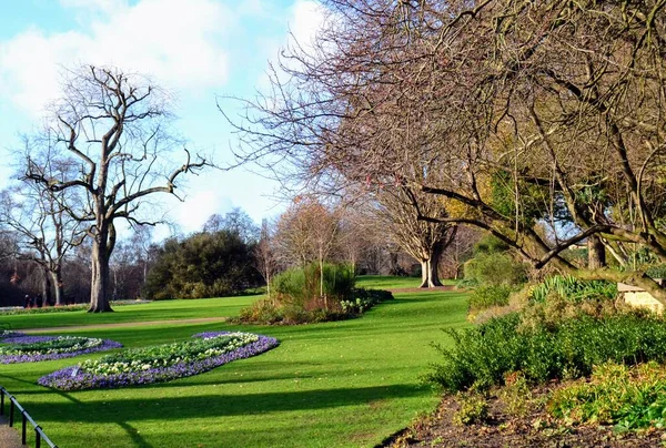 Belos Parques Londres Regents Park James Park Verde Azul Ficam — Fotografia de Stock