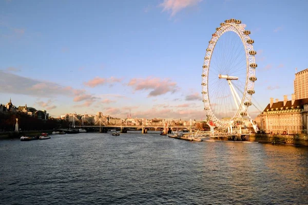 Famous London Eye Thames River United Kingdom — Stock Photo, Image
