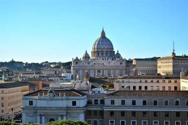 Исторические Панорамные Виды Улицу Рима — стоковое фото