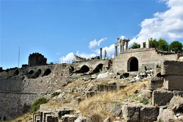 Dionysus Tiyatrosu Pergamon Vadisi Pergamon Kütüphanesi Akropol Antik Şehir Tiyatro — Stok fotoğraf