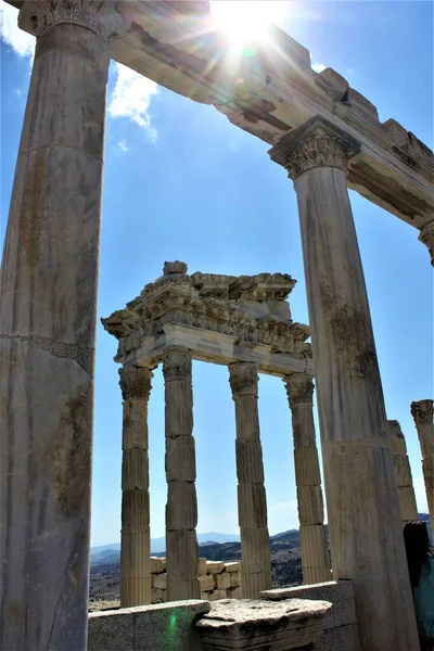 Theater Van Dionysus Pergamon Valley Pergamon Library Acropolis Oude Stad — Stockfoto