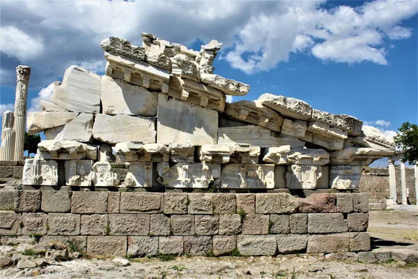 Theater Van Dionysus Pergamon Valley Pergamon Library Acropolis Oude Stad — Stockfoto