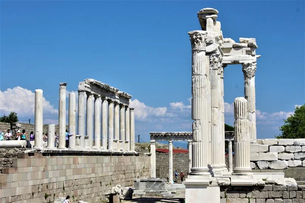 Theater Van Dionysus Pergamon Valley Pergamon Library Acropolis Oude Stad — Stockfoto