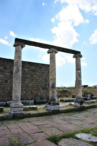 Teatr Asclepion Starożytnego Miasta Pergamon Bergama Zmir Turcja Relikwie Rzymskie — Zdjęcie stockowe