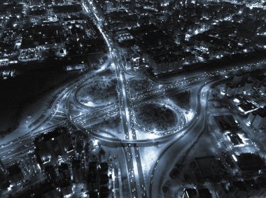 Selenium Siyah Beyaz Gece Yoğun Karayolu Trafik