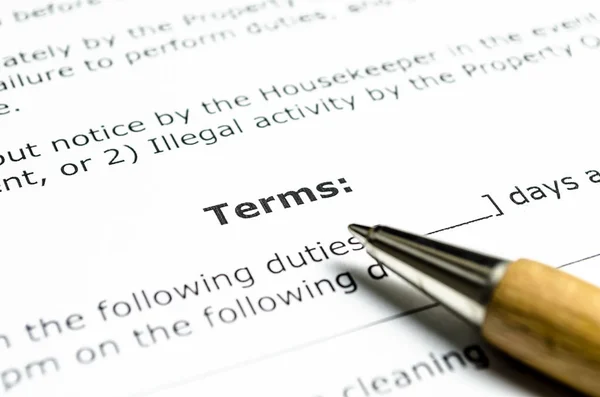 Ahşap kalem ile sözleşme şartları