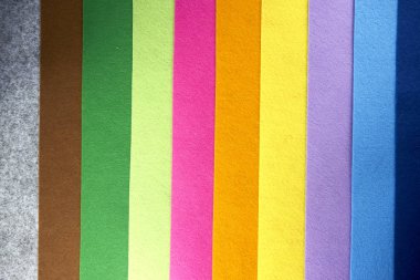 Renkli keçe doku arka plan, gri, brrown, yeşil, kireç, pembe, turuncu, sarı, mor, mavi, koyu plue ışık