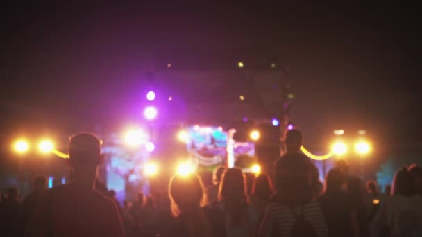 Blurred Lights Stage Laser Rays Light Concert Loop Concert Night — Stock Video