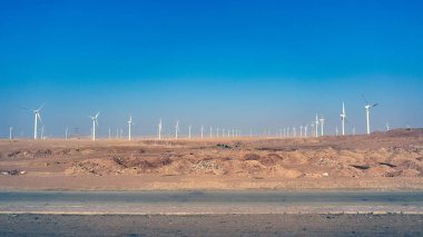 Çiftlik için elektrik enerjisi üretim, yakınındaki Hurghada ile rüzgar. Egypt.Africa.