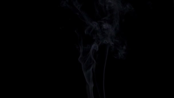 Slow Motion Abstract Footage Smoke Black Background — Stock Video