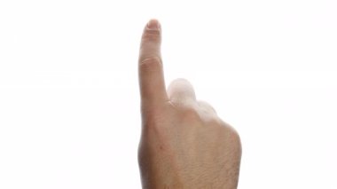 Akıllı telefon ve beyaz zemin üzerine tablet için dokunmatik ekran el hareketleri