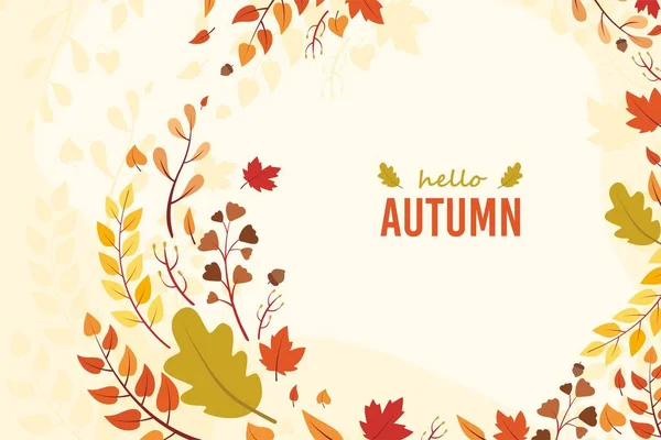 Hand Gezeichnet Herbst Hintergrund Mit Elegantem Stil — Stockvektor