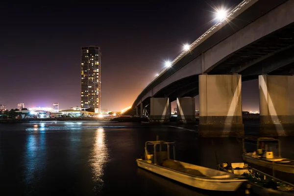 Nattvisning Ras Khaimah Creek North Emirat Förenade Arabemiraten — Stockfoto