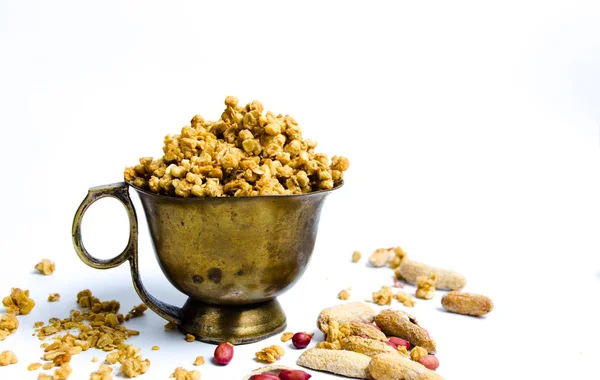 Muesli Peanuts Pile Healthy Food — Stock Photo, Image