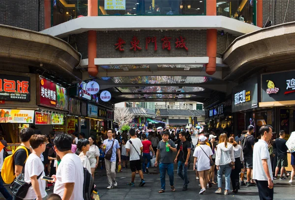 Shenzhen Chine Juillet 2018 Dong Men Rue Piétonne Dans Vieille — Photo