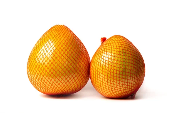 Pomelo Vrucht Een Net Witte Achtergrond — Stockfoto