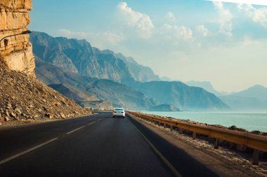 Scenic Khasab Coastal road in Musandam Governorate of Oman clipart