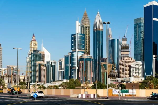 Dubai Emirados Árabes Unidos Novembro 2018 Arranha Céus Centro Dubai — Fotografia de Stock