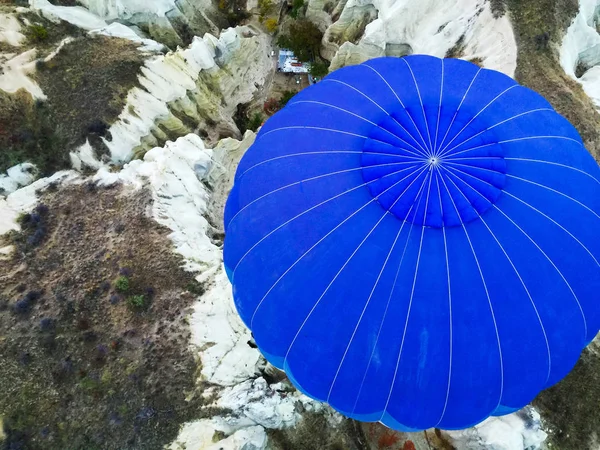 Gesloten Van Hete Lucht Ballon Vliegen Cappadocië Turkije — Stockfoto