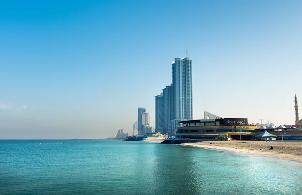 Аджман Объединенные Арабские Эмираты Декабря 2018 Года Ajman Corniche Beach — стоковое фото