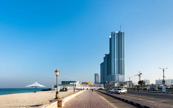 Аджман Объединенные Арабские Эмираты Декабря 2018 Года Ajman Corniche Beach — стоковое фото