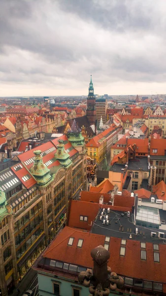 Wrocław Zobacz Landmark Gród Katedry Pochmurny Dzień — Zdjęcie stockowe