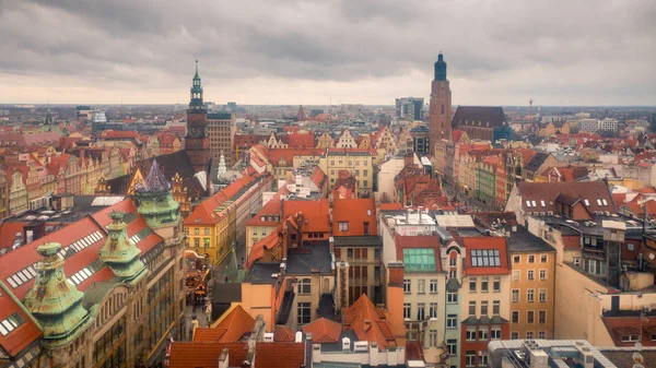Wroclaw Cityscape Landmark View Cathedral Cloudy Day — Stock Photo, Image