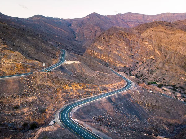 Jebal Kanyargós Sivatagi Mountain Road Egyesült Arab Emírségek — Stock Fotó