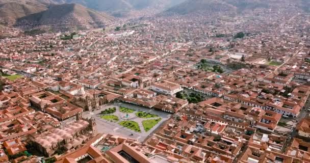 秘鲁库斯科的空中地标景观 — 图库视频影像