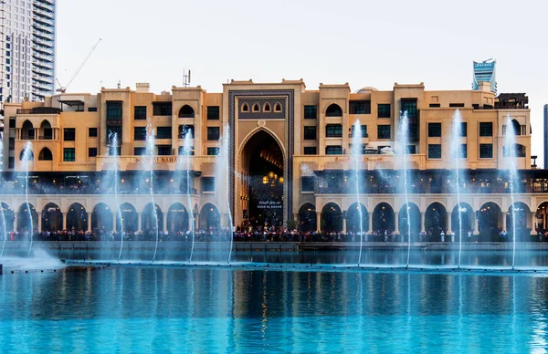 Dubai Vereinigte Arabische Emirate September 2018 Brunnenshow Vor Dem Dubai — Stockfoto