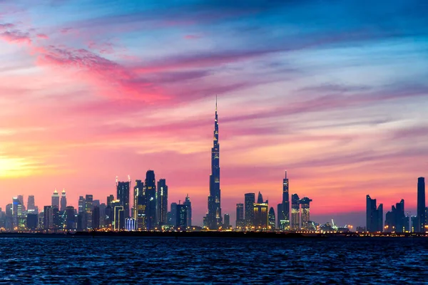 Дубай Объединенные Арабские Эмираты Января 2019 Года Прекрасный Зимний Закат — стоковое фото