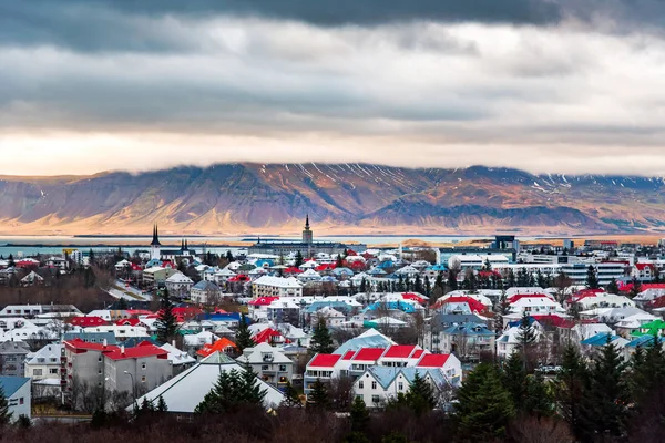 Panoramisch Uitzicht Reykjavik Hoofdstad Van Ijsland — Stockfoto