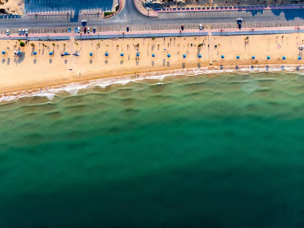 Luchtfoto Flamingo Beach Ras Khaimah Emiraat Van Verenigde Arabische Emiraten — Stockfoto