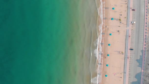 Aerial View Flamingo Beach Ras Khaimah Emirate United Arab Emirates — Stock Video