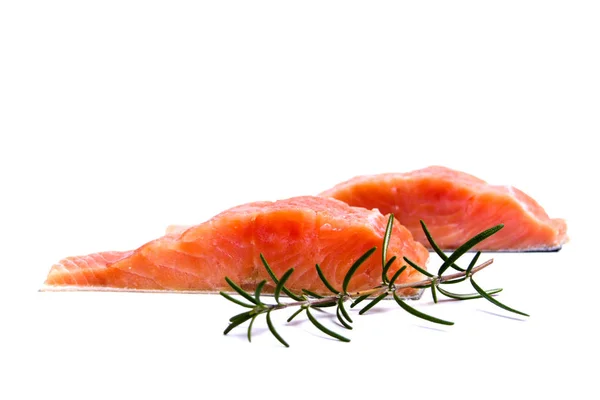 Salmon Fish Meat Isolated White Background — Stock Photo, Image
