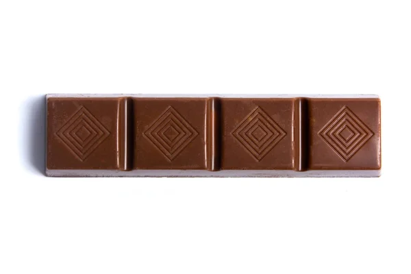 Pezzo di cioccolato isolato su bianco — Foto Stock