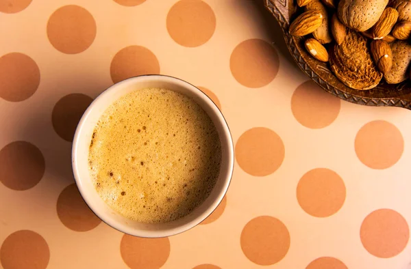 Coffee on a table top view — Stock Photo, Image