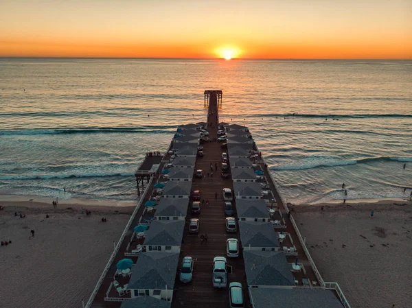 Drone weergave van Pacific beach in San Diego — Stockfoto