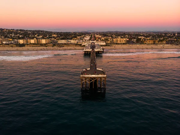 Drone weergave van Pacific beach in San Diego — Stockfoto