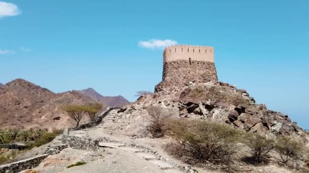 Forte Bidiyah Emirado Fujairah Nos Emirados Árabes Unidos — Vídeo de Stock