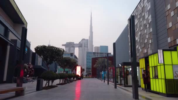 Dubaj Zjednoczone Emiraty Arabskie Marca 2019 Dubai City Walk Podróże — Wideo stockowe