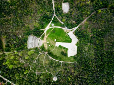 Bubanj park in Nis, Serbia aerial view clipart