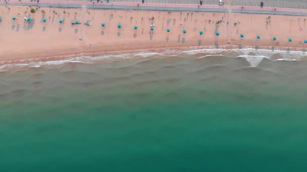 Pantai Flamingo Ras Khaimah Uni Emirat Arab Pandangan Udara — Stok Video